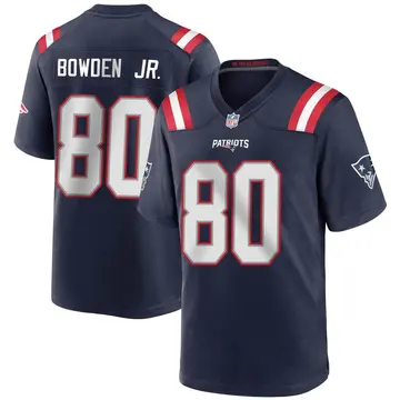 Nike Lynn Bowden Jr. Youth Game New England Patriots Navy Blue Team Color Jersey