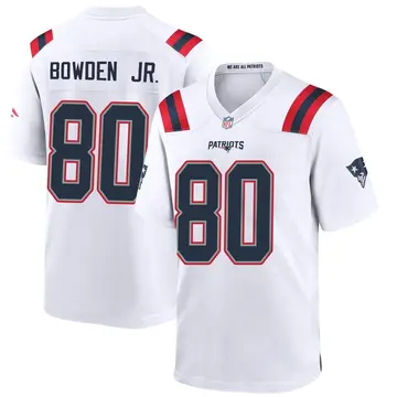 Nike Lynn Bowden Jr. Youth Game New England Patriots White Jersey