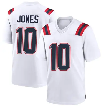 Nike Mac Jones Men's Game New England Patriots White Jersey