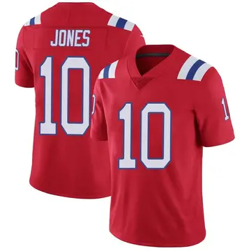 Nike Mac Jones Men's Limited New England Patriots Red Vapor Untouchable Alternate Jersey