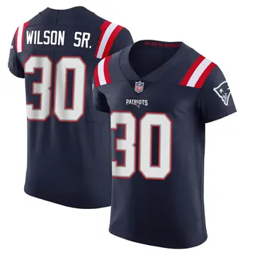 Nike Mack Wilson Sr. Men's Elite New England Patriots Navy Team Color Vapor Untouchable Jersey