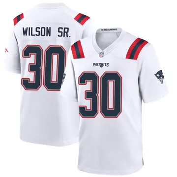 Nike Mack Wilson Sr. Men's Game New England Patriots White Jersey