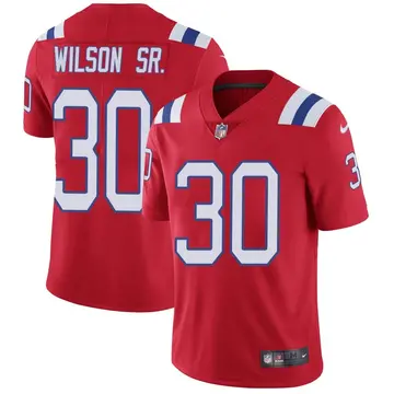 Nike Mack Wilson Sr. Men's Limited New England Patriots Red Vapor Untouchable Alternate Jersey
