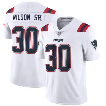 Nike Mack Wilson Sr. Men's Limited New England Patriots White Vapor Untouchable Jersey