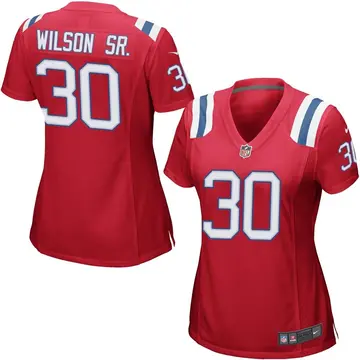Nike Mack Wilson Sr. Women's Game New England Patriots Red Alternate Jersey