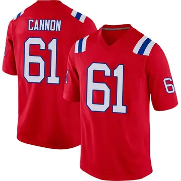 Nike Marcus Cannon Men's Game New England Patriots Red Alternate Jersey