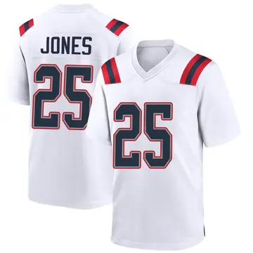 Nike Marcus Jones Men's Game New England Patriots White Jersey