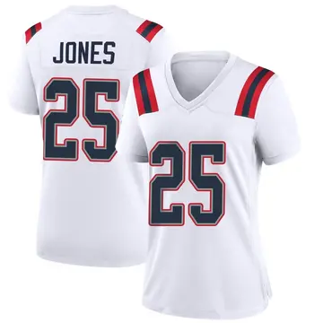 Nike Marcus Jones Women's Game New England Patriots White Jersey