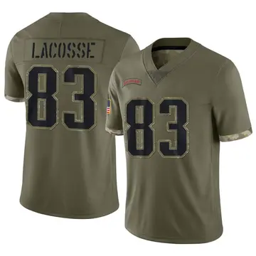 Nike Matt LaCosse Men's Limited New England Patriots Olive 2022 Salute To Service Jersey