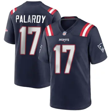 Nike Michael Palardy Men's Game New England Patriots Navy Blue Team Color Jersey