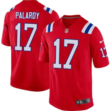 Nike Michael Palardy Men's Game New England Patriots Red Alternate Jersey