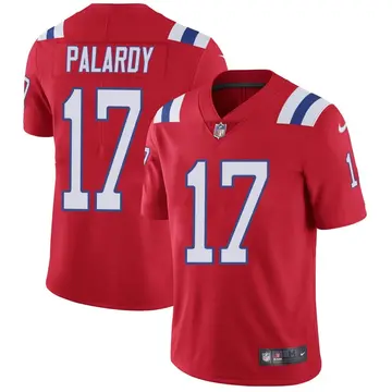 Nike Michael Palardy Men's Limited New England Patriots Red Vapor Untouchable Alternate Jersey