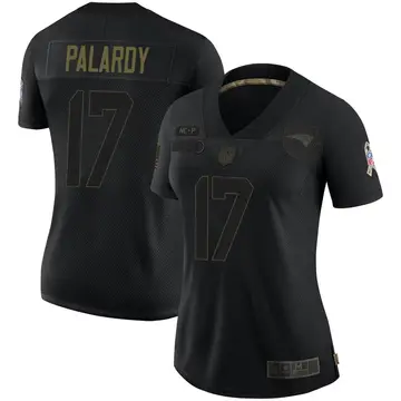 Nike Michael Palardy Women's Limited New England Patriots Black 2020 Salute To Service Jersey
