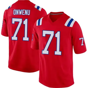 Nike Mike Onwenu Men's Game New England Patriots Red Alternate Jersey
