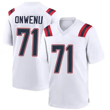 Nike Mike Onwenu Men's Game New England Patriots White Jersey