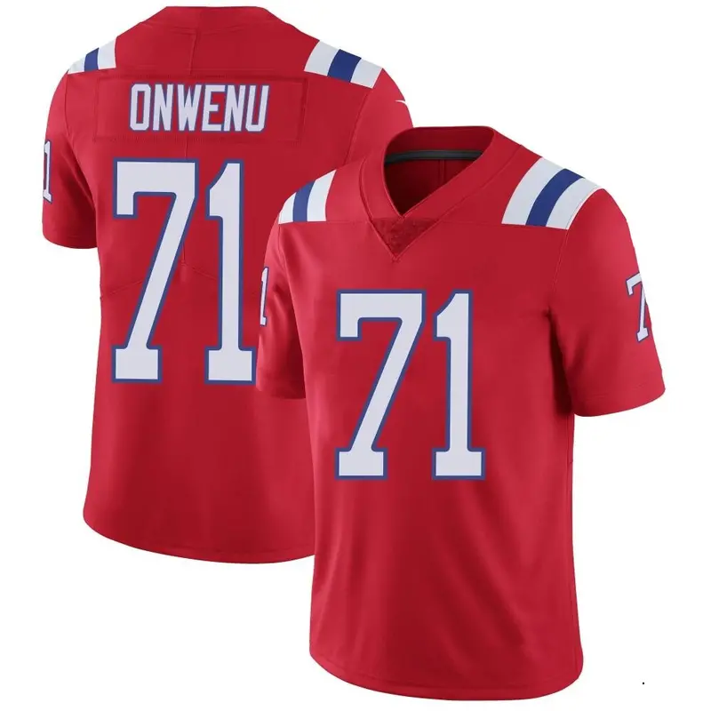 Nike Mike Onwenu Men's Limited New England Patriots Red Vapor Untouchable Alternate Jersey
