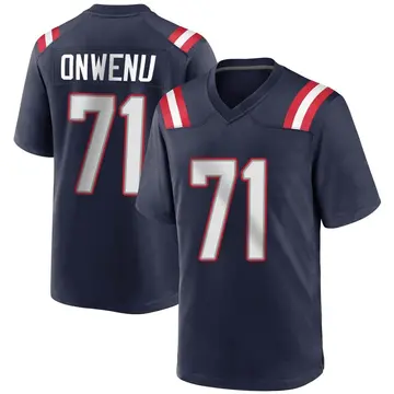 Nike Mike Onwenu Youth Game New England Patriots Navy Blue Team Color Jersey
