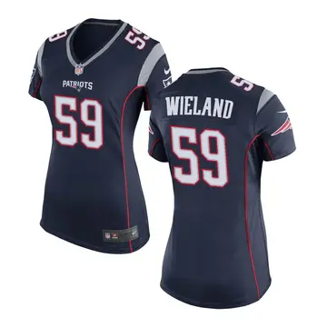 Nike Nate Wieland Women's Game New England Patriots Navy Blue Team Color Jersey