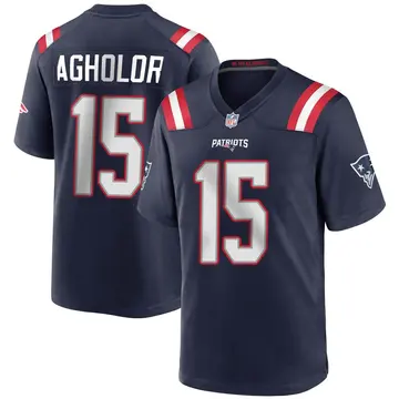 Nike Nelson Agholor Men's Game New England Patriots Navy Blue Team Color Jersey