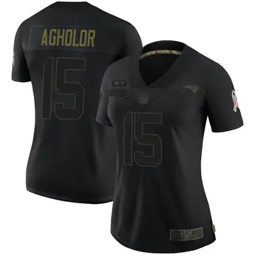 Nike Nelson Agholor Women's Limited New England Patriots Black 2020 Salute To Service Jersey