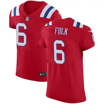 Nike Nick Folk Men's Elite New England Patriots Red Vapor Untouchable Alternate Jersey