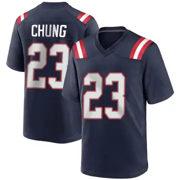 Nike Patrick Chung Men's Game New England Patriots Navy Blue Team Color Jersey