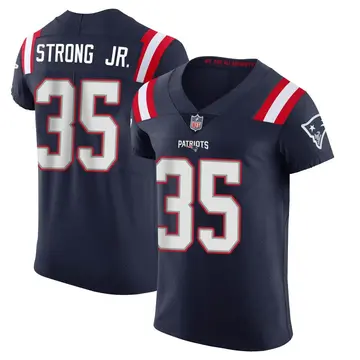 Nike Pierre Strong Jr. Men's Elite New England Patriots Navy Team Color Vapor Untouchable Jersey