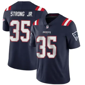 Nike Pierre Strong Jr. Youth Limited New England Patriots Navy Team Color Vapor Untouchable Jersey