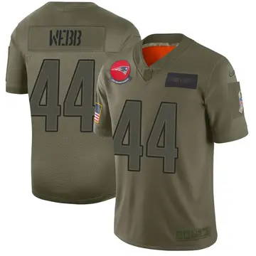 Nike Raleigh Webb Men's Limited New England Patriots Camo 2019 Salute to Service Jersey