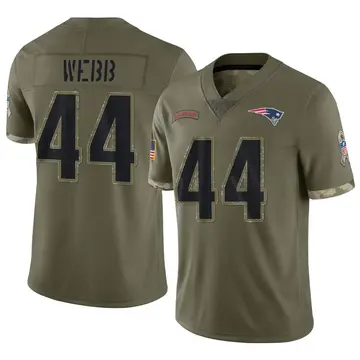 Nike Raleigh Webb Men's Limited New England Patriots Olive 2022 Salute To Service Jersey