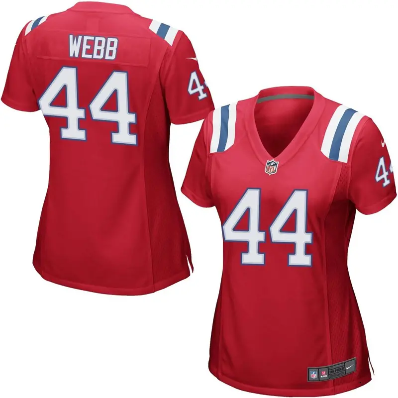 Nike Raleigh Webb Women's Game New England Patriots Red Alternate Jersey