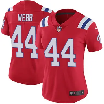 Nike Raleigh Webb Women's Limited New England Patriots Red Vapor Untouchable Alternate Jersey