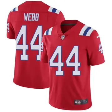 Nike Raleigh Webb Youth Limited New England Patriots Red Vapor Untouchable Alternate Jersey