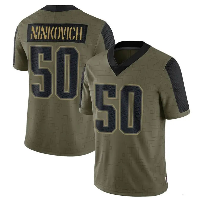 Nike Rob Ninkovich Youth Limited New England Patriots Olive 2021 Salute To Service Jersey