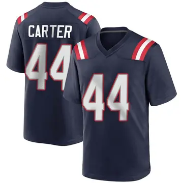 Nike Ron'Dell Carter Men's Game New England Patriots Navy Blue Team Color Jersey