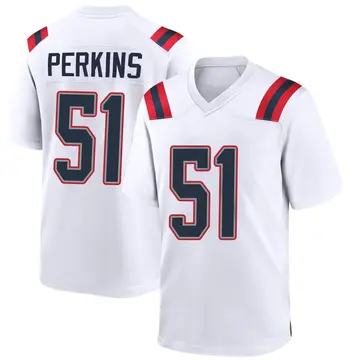 Nike Ronnie Perkins Men's Game New England Patriots White Jersey