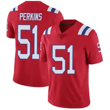 Nike Ronnie Perkins Men's Limited New England Patriots Red Vapor Untouchable Alternate Jersey