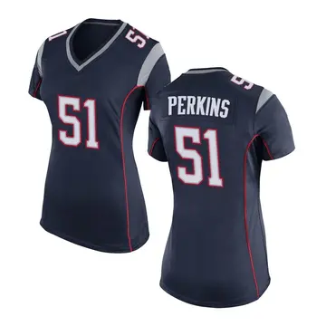 Nike Ronnie Perkins Women's Game New England Patriots Navy Blue Team Color Jersey