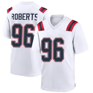 Nike Sam Roberts Youth Game New England Patriots White Jersey