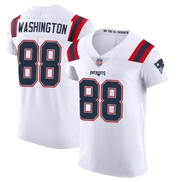 Nike Scotty Washington Men's Elite New England Patriots White Vapor Untouchable Jersey