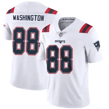 Nike Scotty Washington Men's Limited New England Patriots White Vapor Untouchable Jersey