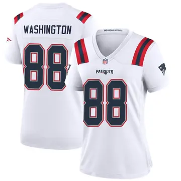 Nike Scotty Washington Women's Game New England Patriots White Jersey