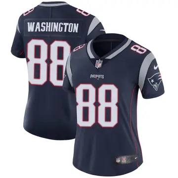 Nike Scotty Washington Women's Limited New England Patriots Navy Team Color Vapor Untouchable Jersey