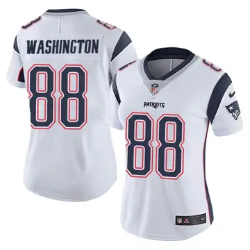 Nike Scotty Washington Women's Limited New England Patriots White Vapor Untouchable Jersey