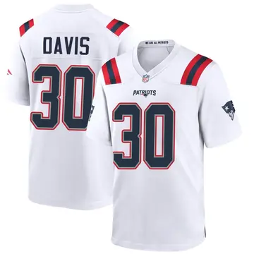 Nike Sean Davis Men's Game New England Patriots White Jersey
