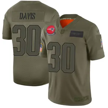 Nike Sean Davis Men's Limited New England Patriots Camo 2019 Salute to Service Jersey