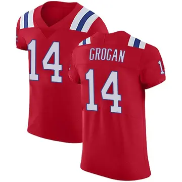 Nike Steve Grogan Men's Elite New England Patriots Red Vapor Untouchable Alternate Jersey