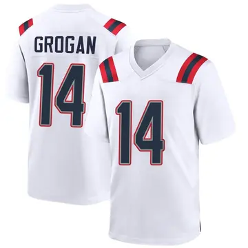 Nike Steve Grogan Men's Game New England Patriots White Jersey