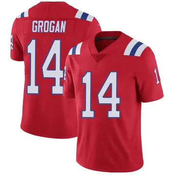 Nike Steve Grogan Men's Limited New England Patriots Red Vapor Untouchable Alternate Jersey