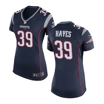 Nike Tae Hayes Women's Game New England Patriots Navy Blue Team Color Jersey